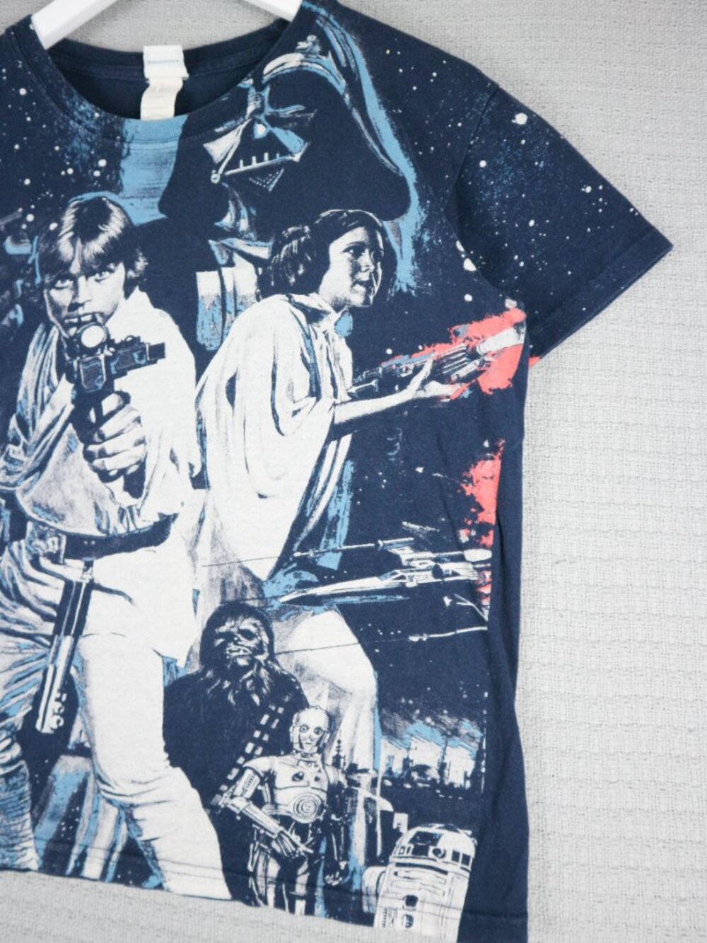Star Wars Episode 4 IV AOP Shirt Mens Small All Over Print Short Sleeve Vintage - Picture 4 of 7